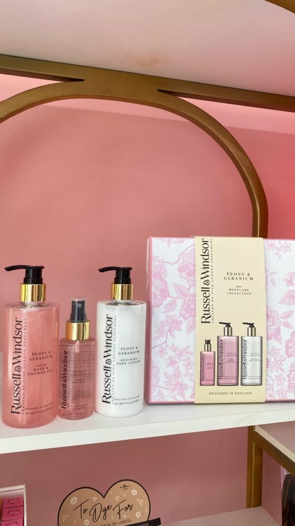 JAMES & JO PEONIA Y GERANIO KIT DE BODY MIST, GEL DE DUCHA Y CREMA CORPORAL
