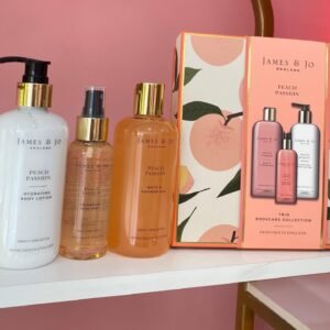 JAMES & JO PEACH PASSION KIT GEL DE DUCHA, CREMA CORPORAL, BODY MIST