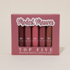 TOP FIVE MOUSSE MATTE LIPSTICK SET MODEST MAUVES - ITALIA DELUXE