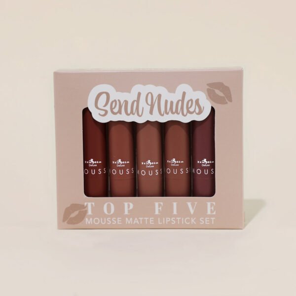 TOP FIVE MOUSSE MATTE LIPSTICK SET SEND NUDES - ITALIA DELUXE