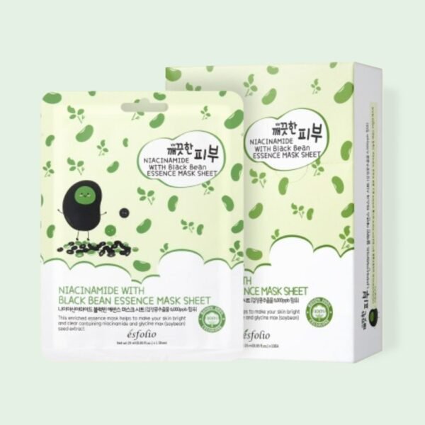 NIACINAMIDE WITH BLACK BEAN ESSENCE MASK SHEET - ESFOLIO