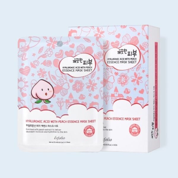 HYALURONIC ACID WITH PEACH ESSENCE MASK SHEET - ESFOLIO