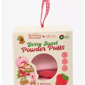 5 PIECE POWDER PUFF SET STRAWBERRY SHORTCAKE - CELAVI